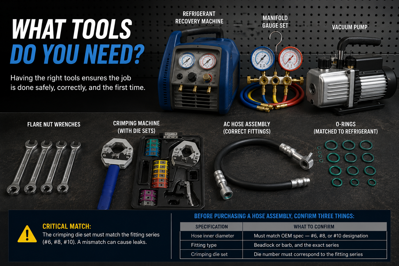 AC service tools layout